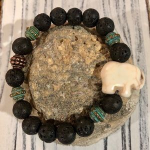 Black & Blue Elephant Bracelet